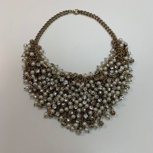 Rhinestone and Pearl Necklace